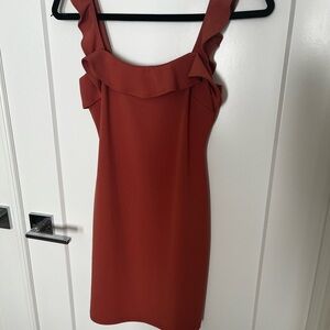 Blue Blush Terracotta Ruffle Mini Dress